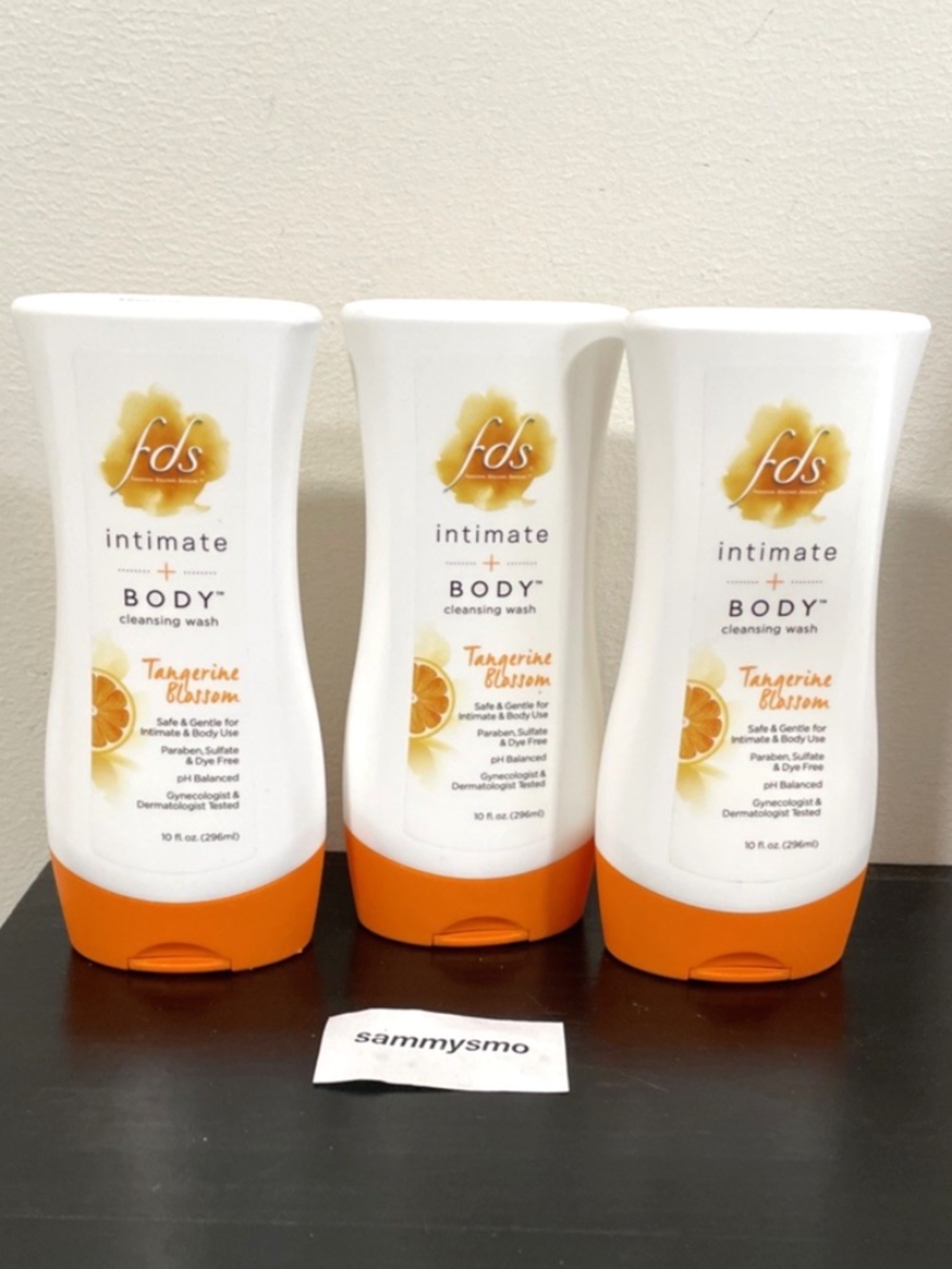 fds Intimate + Body Cleansing Wash, Tangerine Blossom 10 fl oz x 3